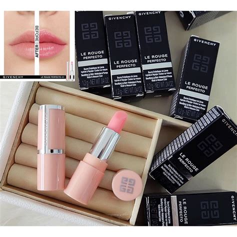 givenchy le rouge perfecto beautifying lip balm perfect pink 01|Givenchy lip balm price.